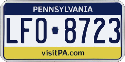 PA license plate LFO8723