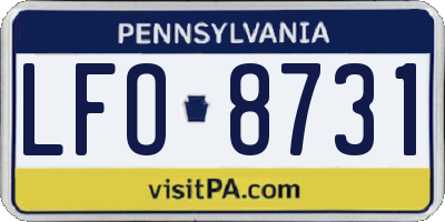 PA license plate LFO8731