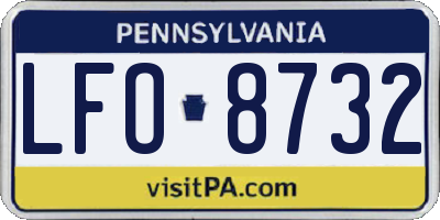 PA license plate LFO8732
