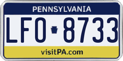 PA license plate LFO8733