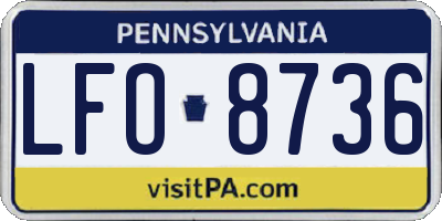 PA license plate LFO8736