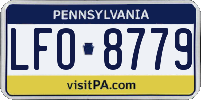 PA license plate LFO8779