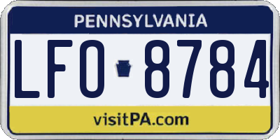 PA license plate LFO8784