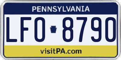 PA license plate LFO8790
