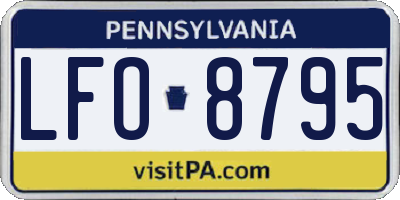 PA license plate LFO8795