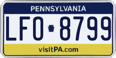 PA license plate LFO8799