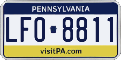 PA license plate LFO8811