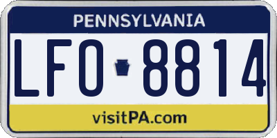 PA license plate LFO8814