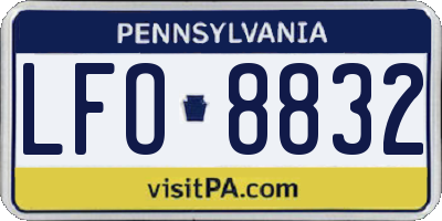 PA license plate LFO8832