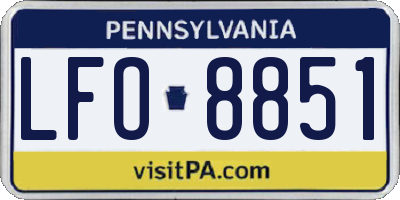 PA license plate LFO8851
