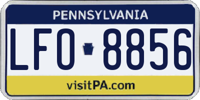 PA license plate LFO8856