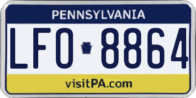 PA license plate LFO8864