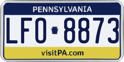 PA license plate LFO8873