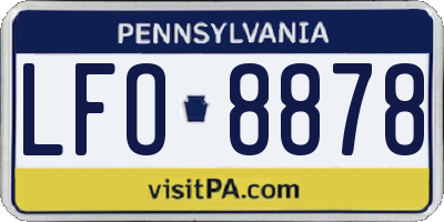 PA license plate LFO8878