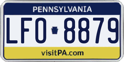 PA license plate LFO8879