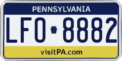 PA license plate LFO8882