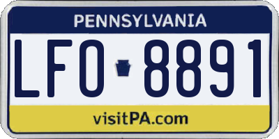 PA license plate LFO8891