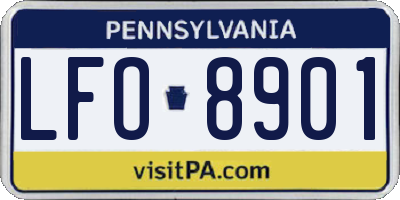 PA license plate LFO8901