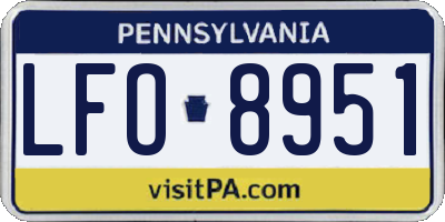 PA license plate LFO8951