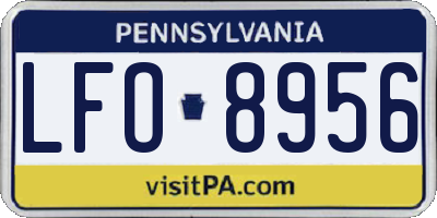 PA license plate LFO8956