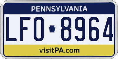 PA license plate LFO8964