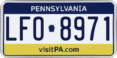 PA license plate LFO8971