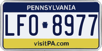 PA license plate LFO8977