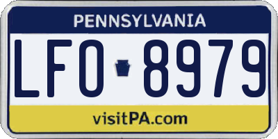 PA license plate LFO8979