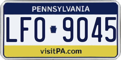 PA license plate LFO9045