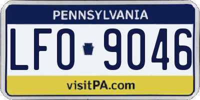 PA license plate LFO9046