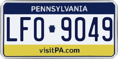 PA license plate LFO9049
