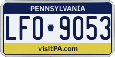 PA license plate LFO9053