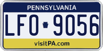 PA license plate LFO9056