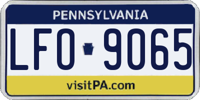 PA license plate LFO9065