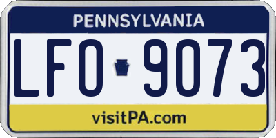 PA license plate LFO9073