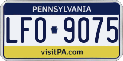 PA license plate LFO9075