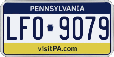 PA license plate LFO9079