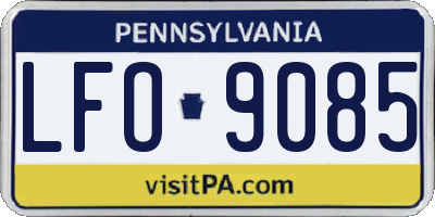 PA license plate LFO9085