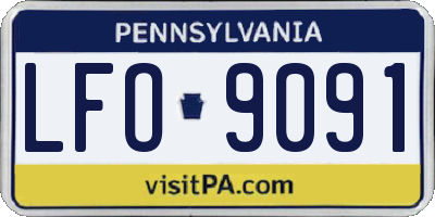 PA license plate LFO9091