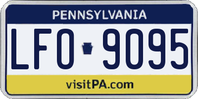 PA license plate LFO9095