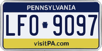 PA license plate LFO9097