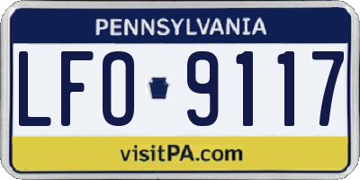 PA license plate LFO9117