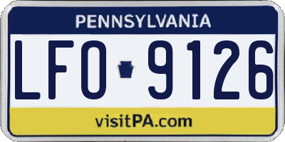 PA license plate LFO9126