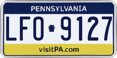 PA license plate LFO9127