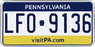 PA license plate LFO9136