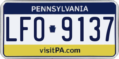 PA license plate LFO9137