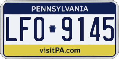 PA license plate LFO9145