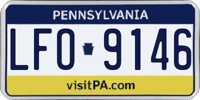PA license plate LFO9146