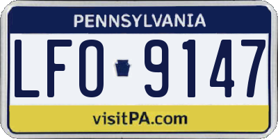 PA license plate LFO9147