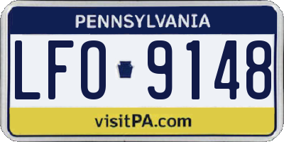 PA license plate LFO9148